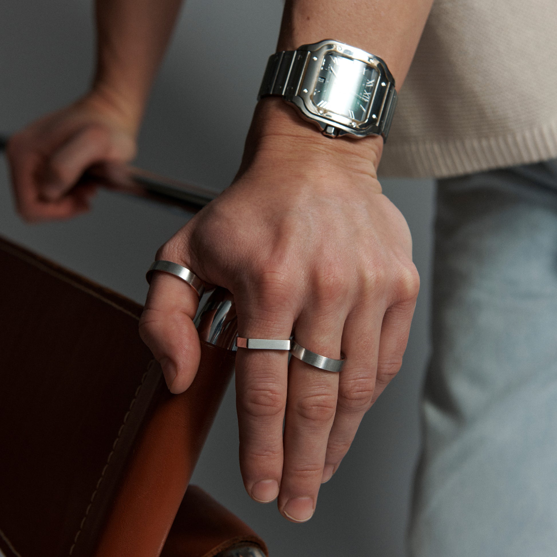 Brushed Signet Ring