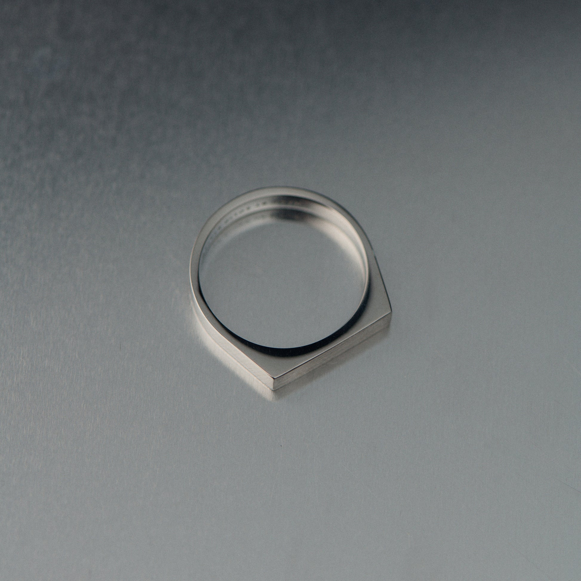 Brushed Signet Ring