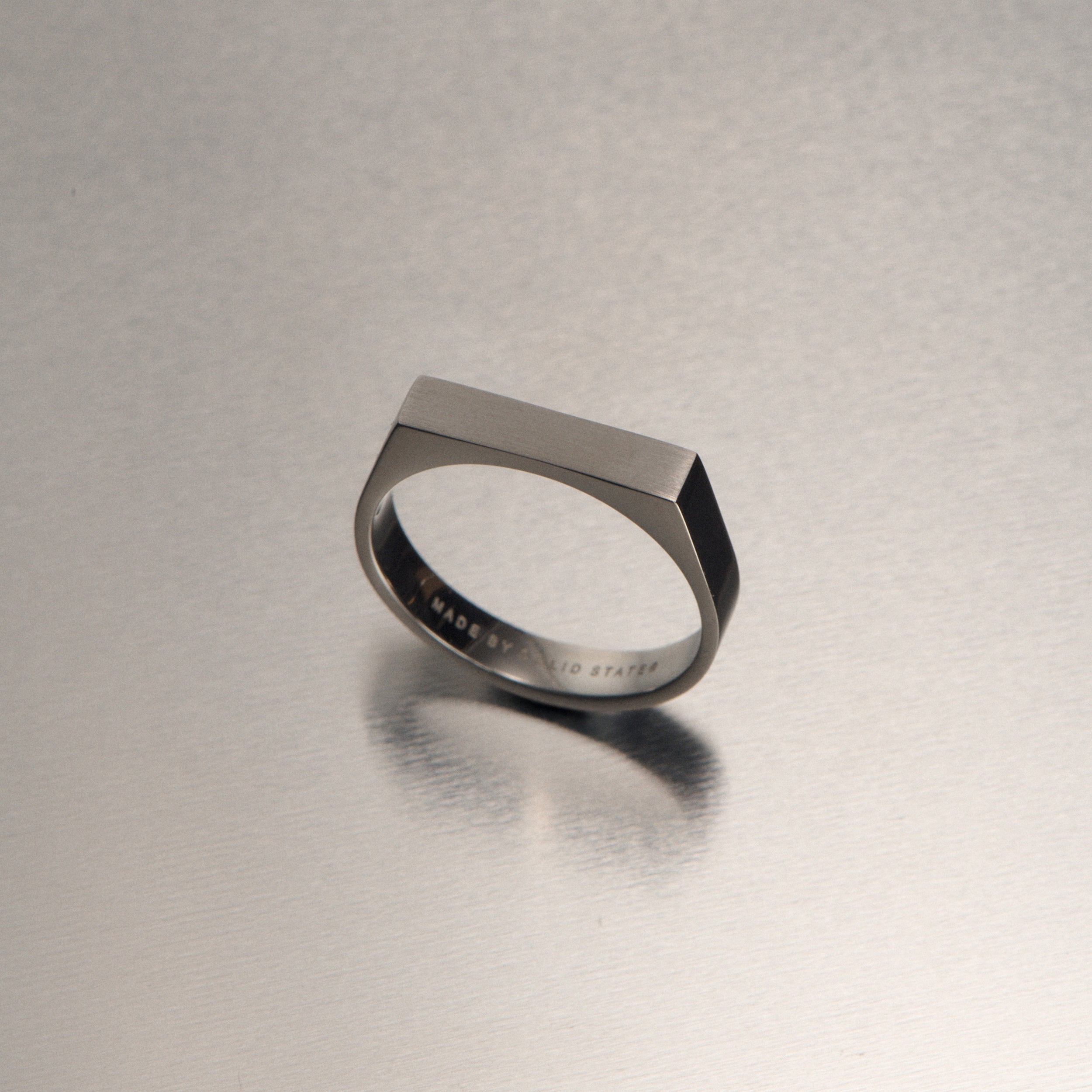 Image of Brushed Signet Ring
