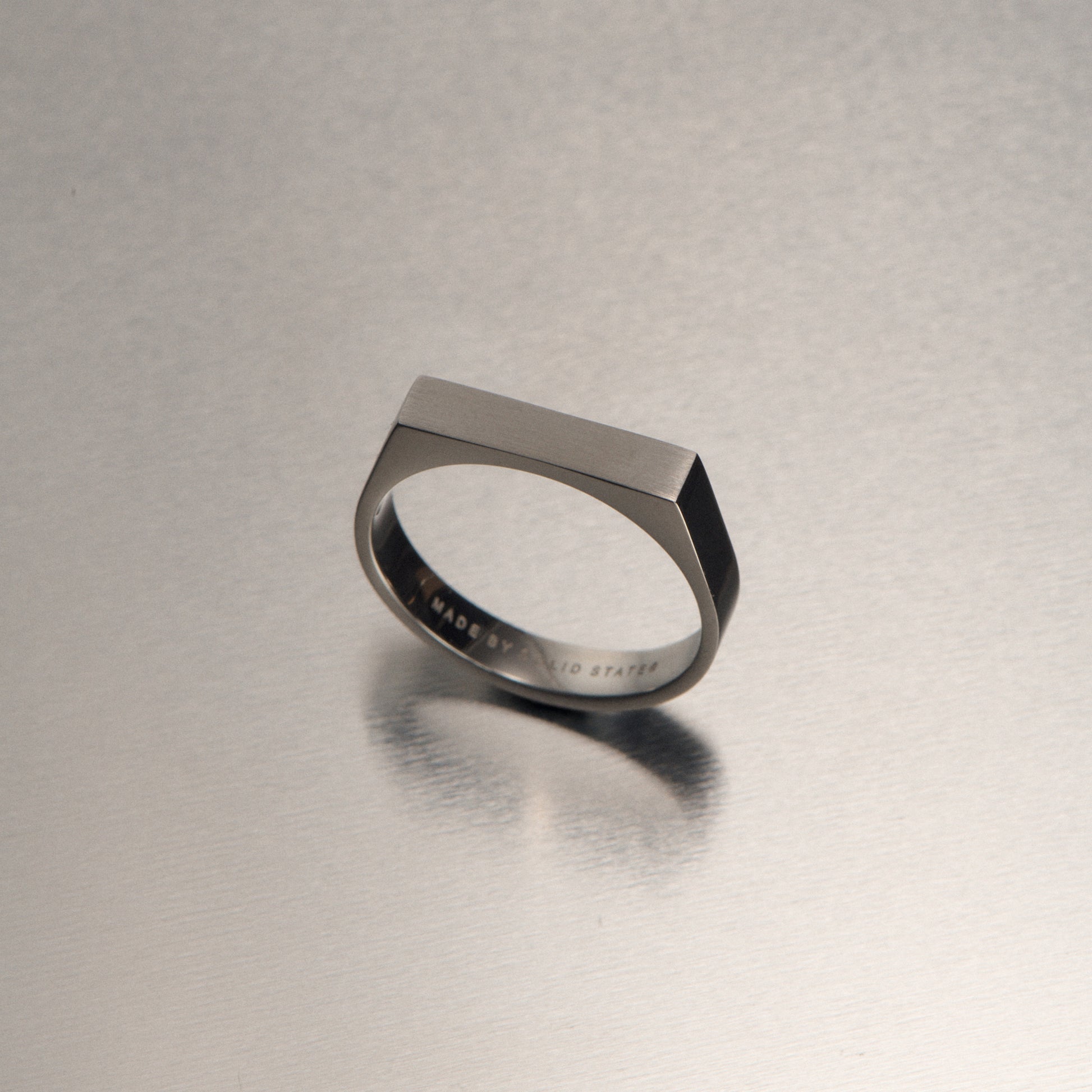 Brushed Signet Ring