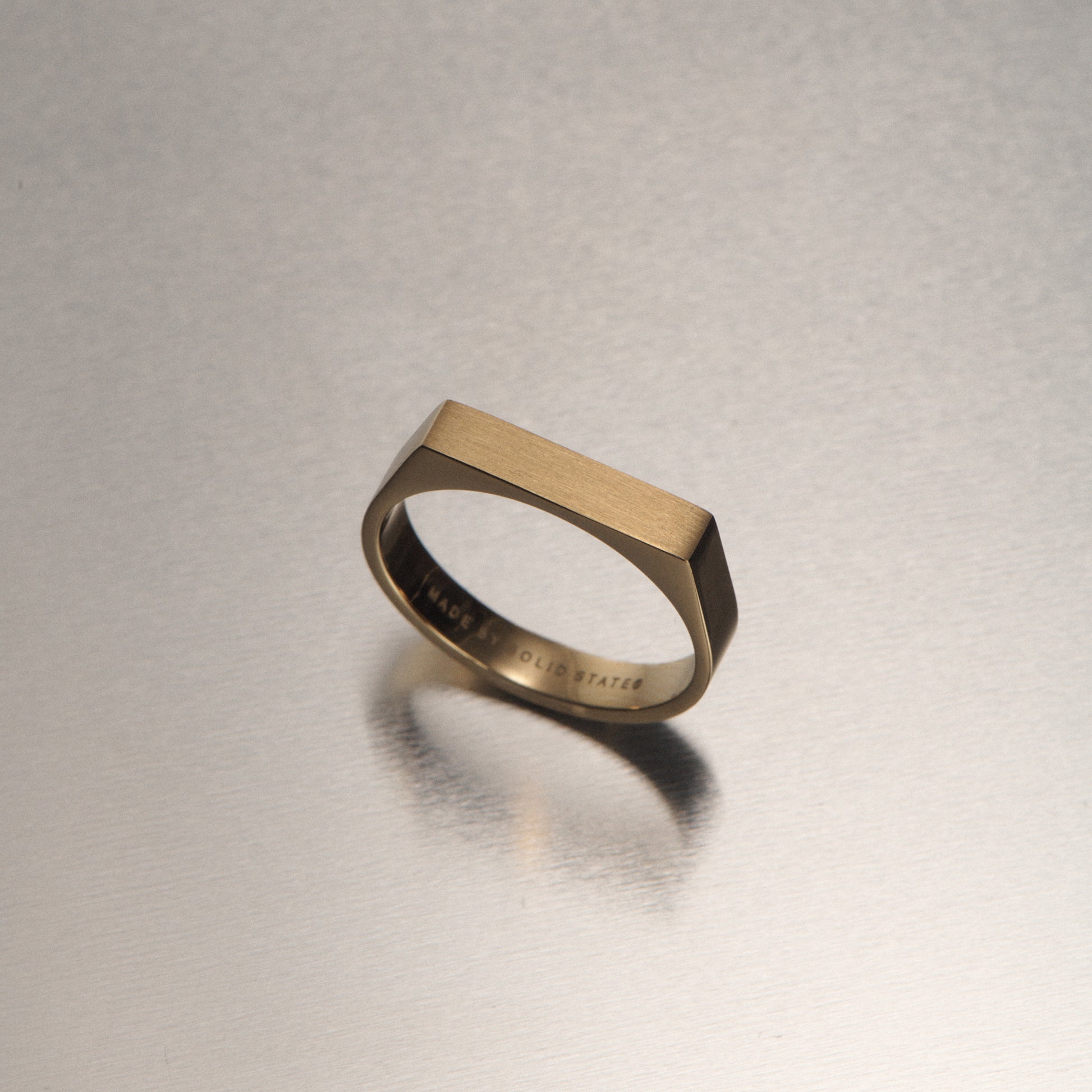 Brushed Signet Ring
